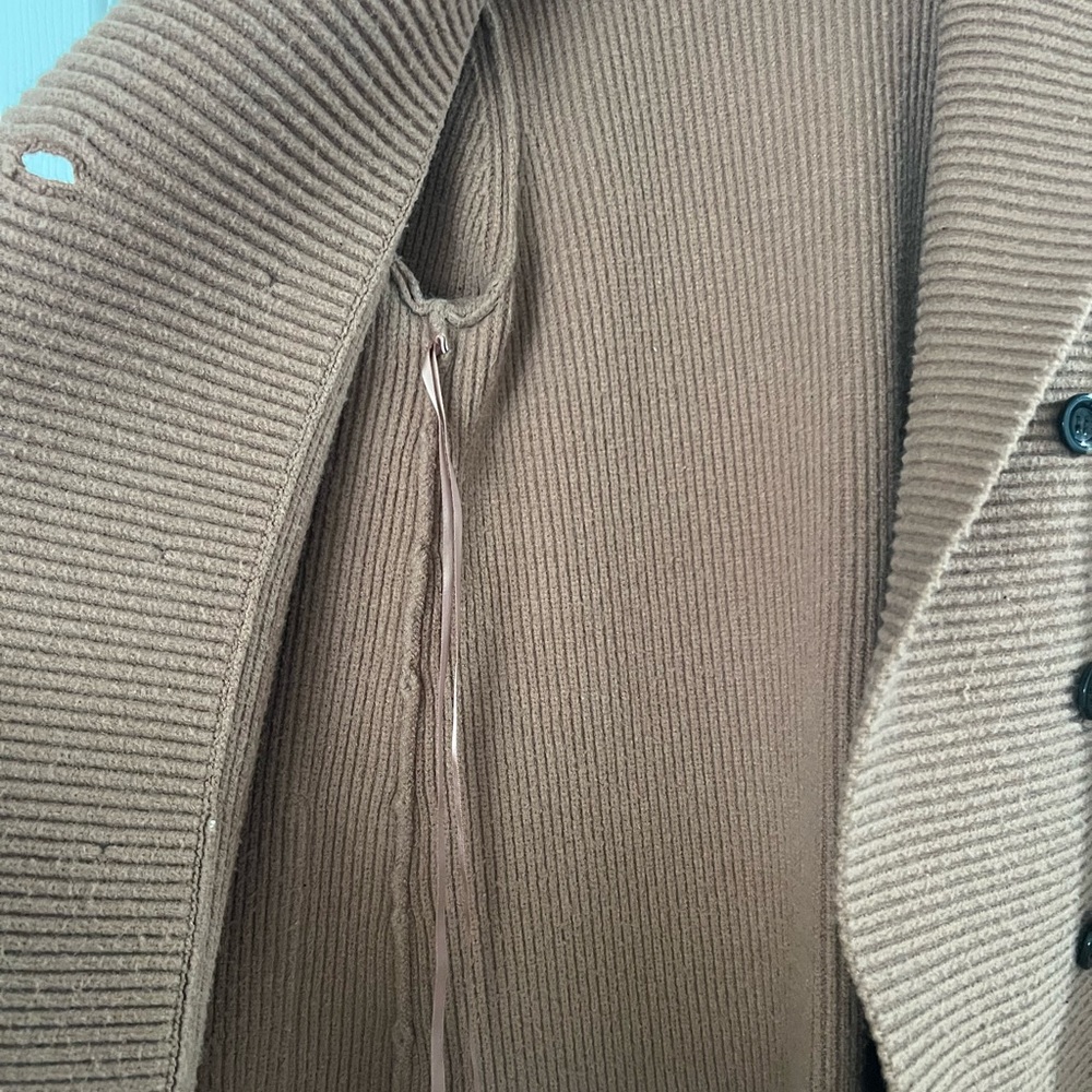 Ann Taylor Double-Breasted Tan Pea Coat - Picture 5 of 5